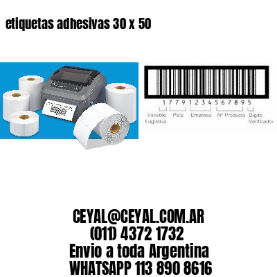 etiquetas adhesivas 30 x 50
