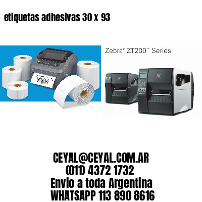 etiquetas adhesivas 30 x 93