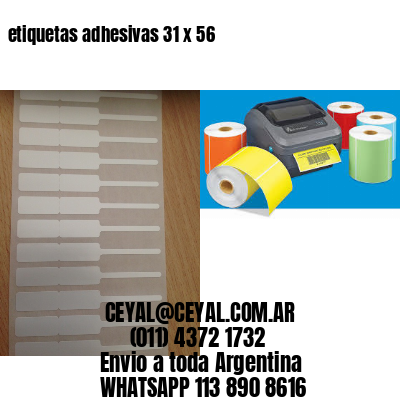 etiquetas adhesivas 31 x 56
