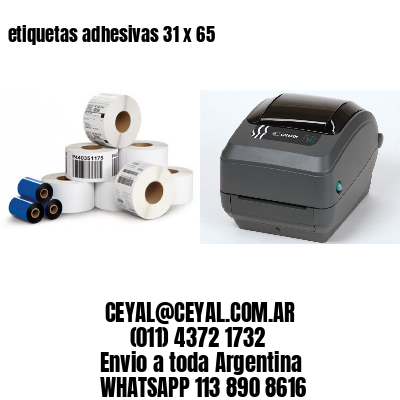 etiquetas adhesivas 31 x 65