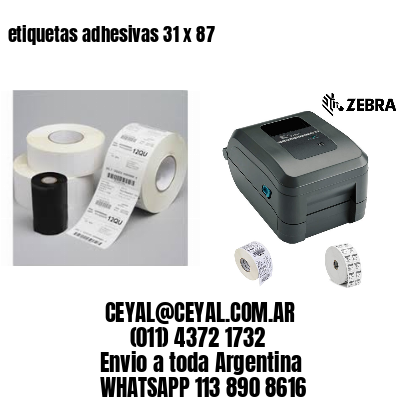 etiquetas adhesivas 31 x 87