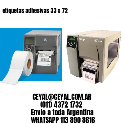 etiquetas adhesivas 33 x 72