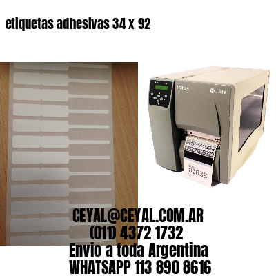 etiquetas adhesivas 34 x 92