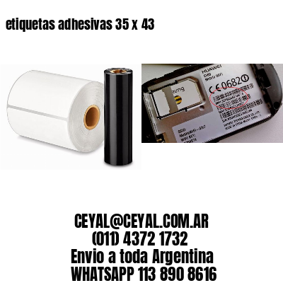 etiquetas adhesivas 35 x 43