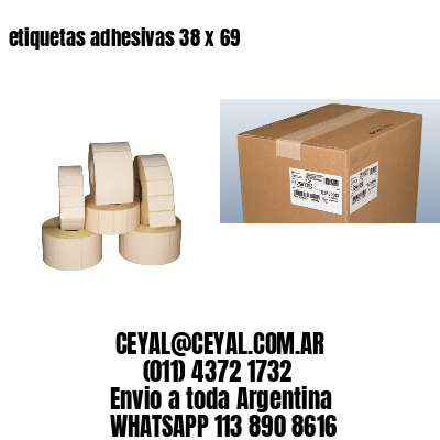 etiquetas adhesivas 38 x 69