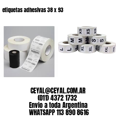 etiquetas adhesivas 38 x 93
