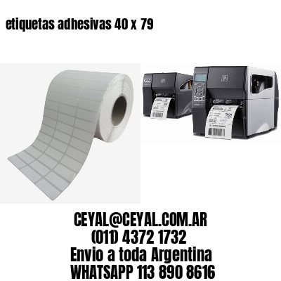 etiquetas adhesivas 40 x 79