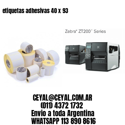 etiquetas adhesivas 40 x 93
