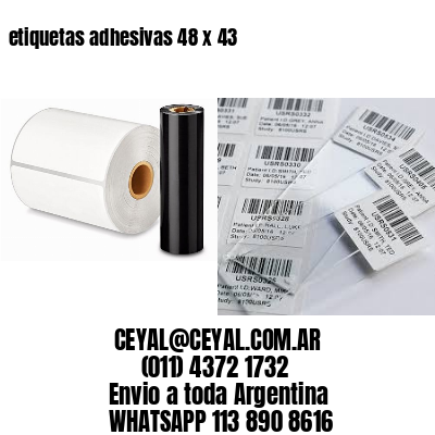 etiquetas adhesivas 48 x 43