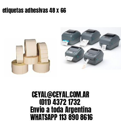 etiquetas adhesivas 48 x 66