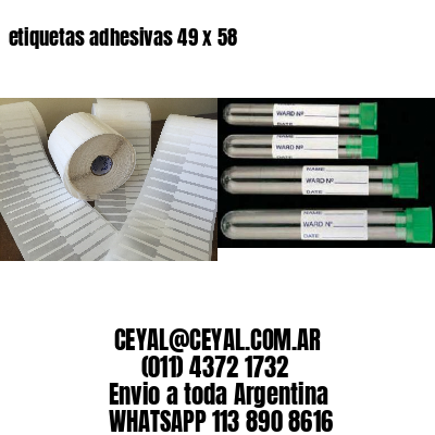 etiquetas adhesivas 49 x 58