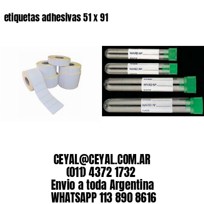 etiquetas adhesivas 51 x 91