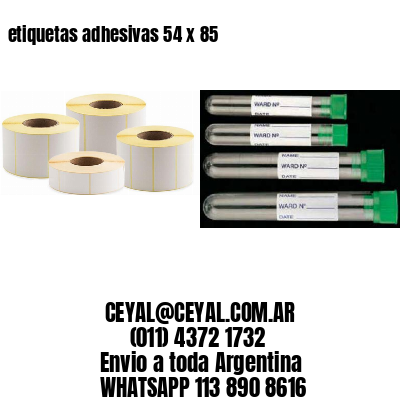 etiquetas adhesivas 54 x 85