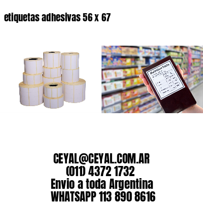 etiquetas adhesivas 56 x 67