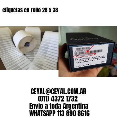 etiquetas en rollo 28 x 38