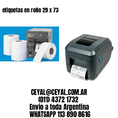 etiquetas en rollo 29 x 73