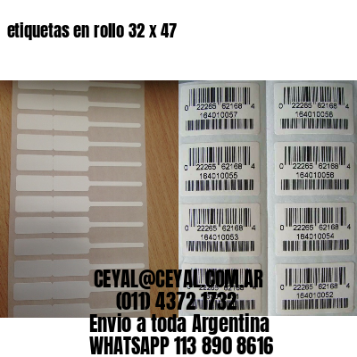 etiquetas en rollo 32 x 47