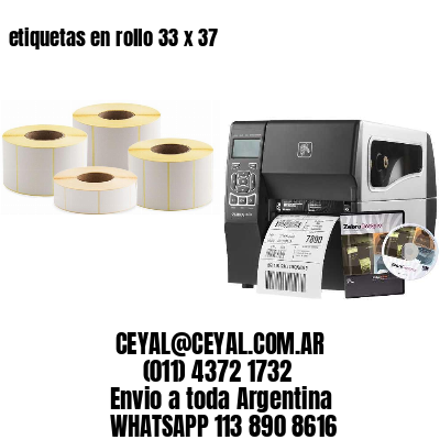 etiquetas en rollo 33 x 37