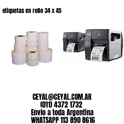 etiquetas en rollo 34 x 45