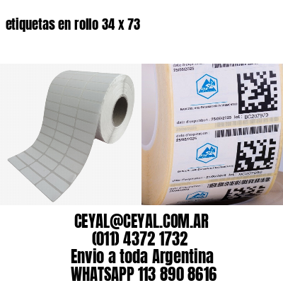 etiquetas en rollo 34 x 73