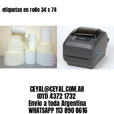 etiquetas en rollo 34 x 74