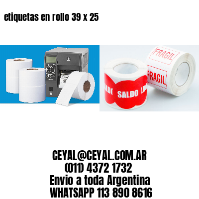 etiquetas en rollo 39 x 25