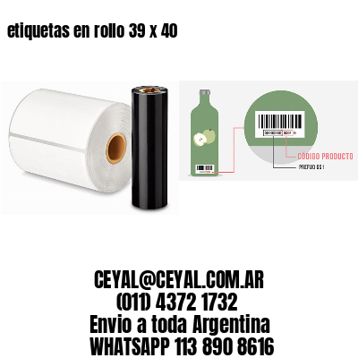 etiquetas en rollo 39 x 40