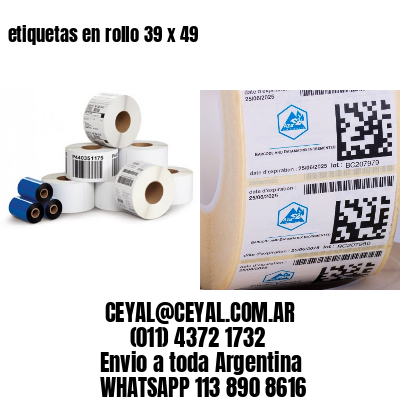 etiquetas en rollo 39 x 49
