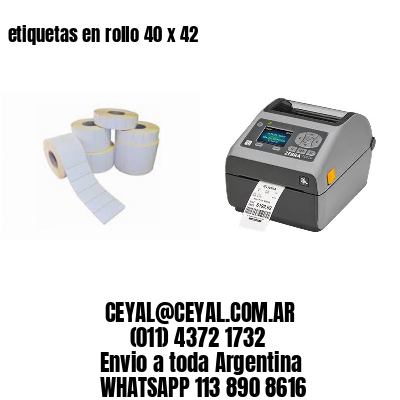 etiquetas en rollo 40 x 42