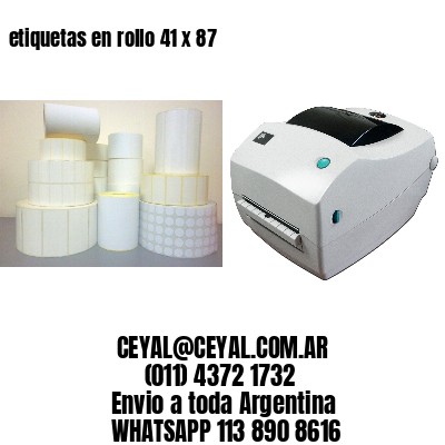 etiquetas en rollo 41 x 87