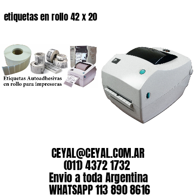 etiquetas en rollo 42 x 20