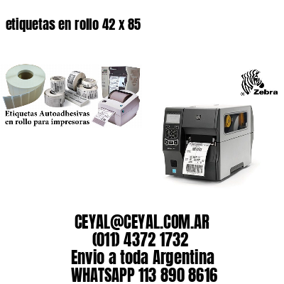 etiquetas en rollo 42 x 85