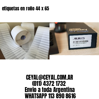 etiquetas en rollo 44 x 65