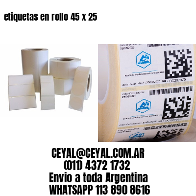 etiquetas en rollo 45 x 25