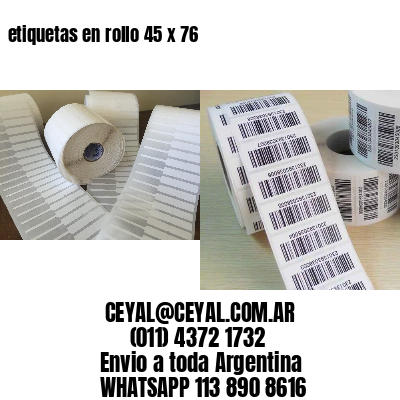 etiquetas en rollo 45 x 76