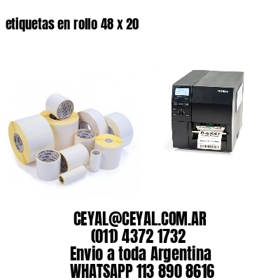 etiquetas en rollo 48 x 20