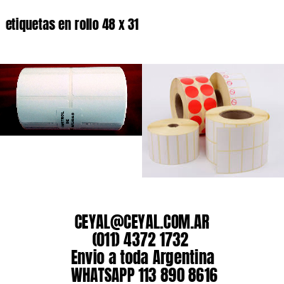 etiquetas en rollo 48 x 31