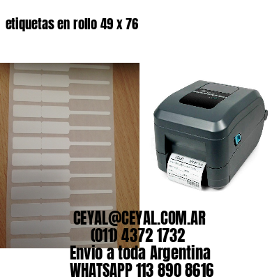 etiquetas en rollo 49 x 76