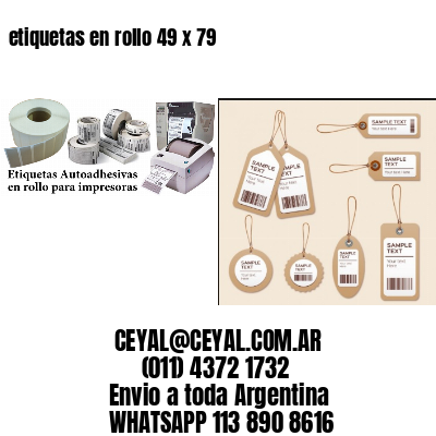 etiquetas en rollo 49 x 79