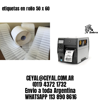 etiquetas en rollo 50 x 60