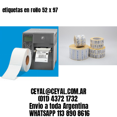 etiquetas en rollo 52 x 97