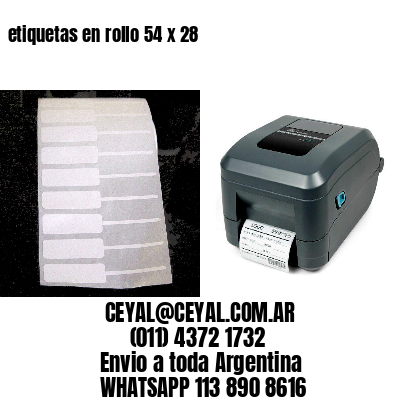 etiquetas en rollo 54 x 28