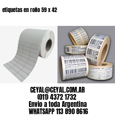 etiquetas en rollo 59 x 42