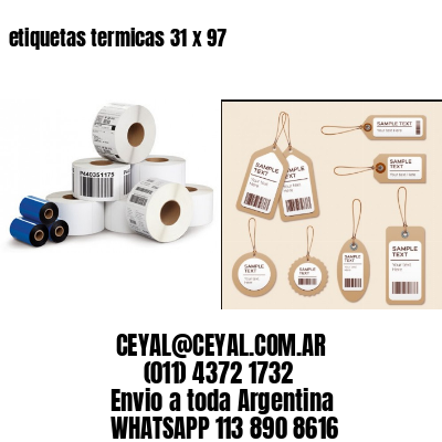 etiquetas termicas 31 x 97