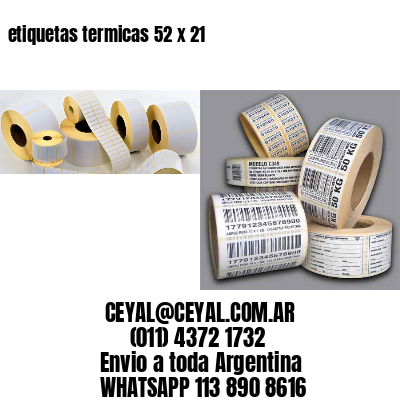 etiquetas termicas 52 x 21