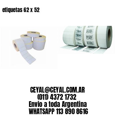 etiquetas 62 x 52