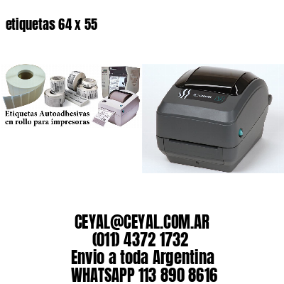 etiquetas 64 x 55