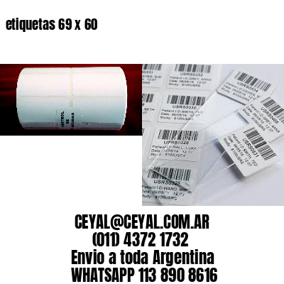 etiquetas 69 x 60