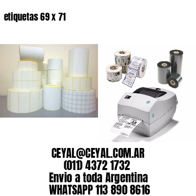 etiquetas 69 x 71