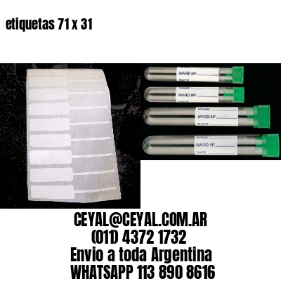 etiquetas 71 x 31